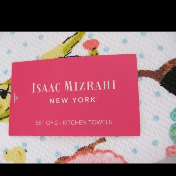 2pc Mizrahi Easter Lab Golden Retriever Dachshund Beagle Dog Kitchen Towel Set - Picture 2 of 9